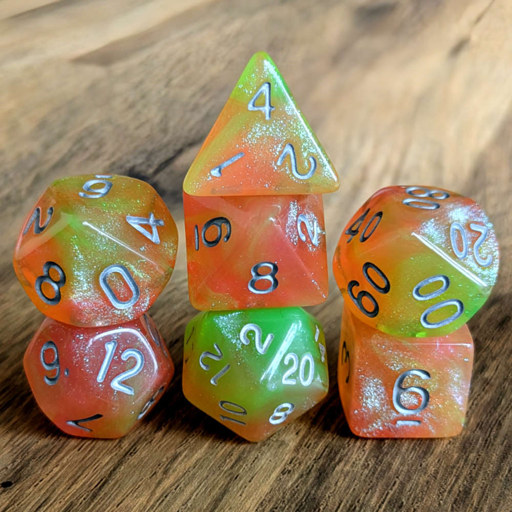 Apricot Stardust Dice Set