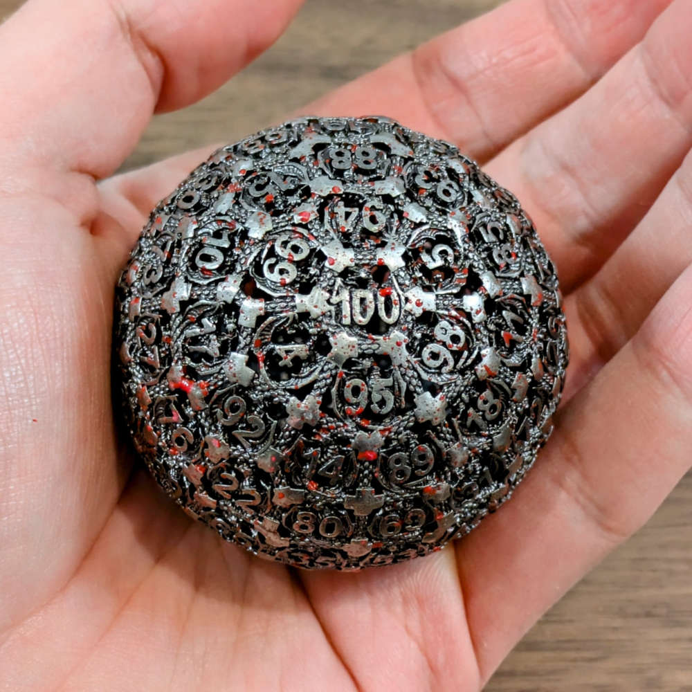 D100 Metal Dragon Dice