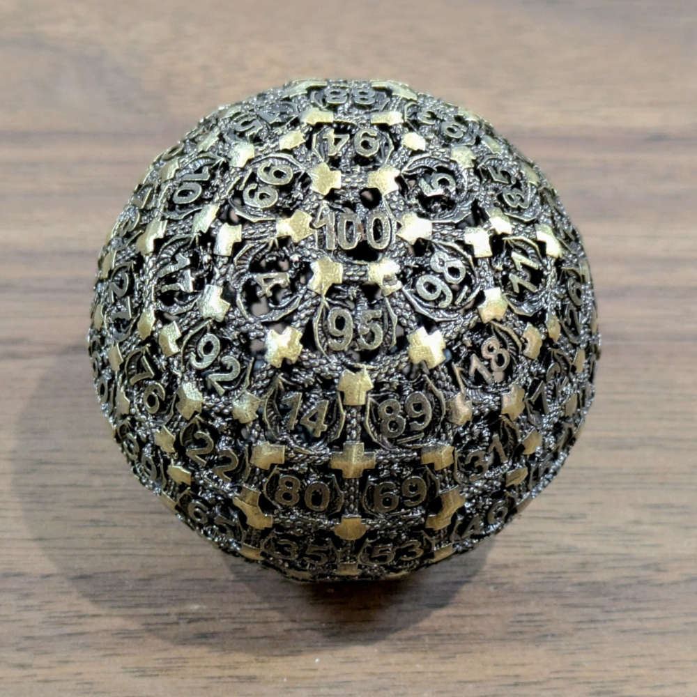 D100 Metal Dragon Dice