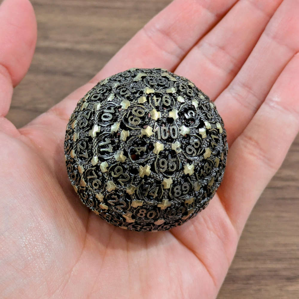 D100 Metal Dragon Dice