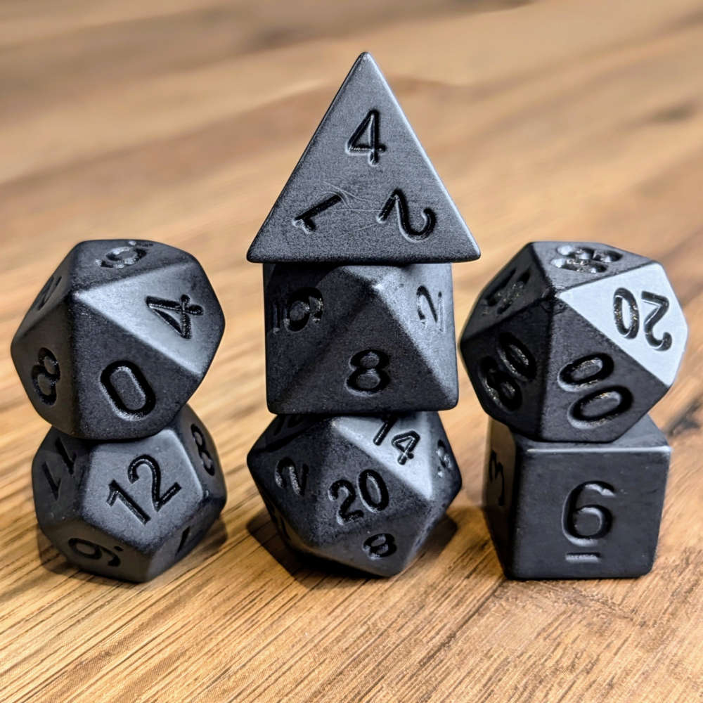 Charcoal Black Dice Set
