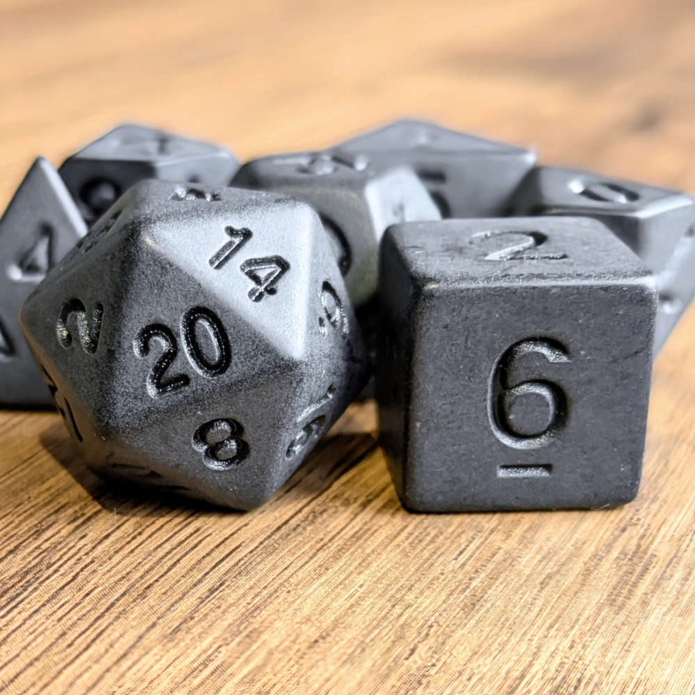 Charcoal Black Dice Set