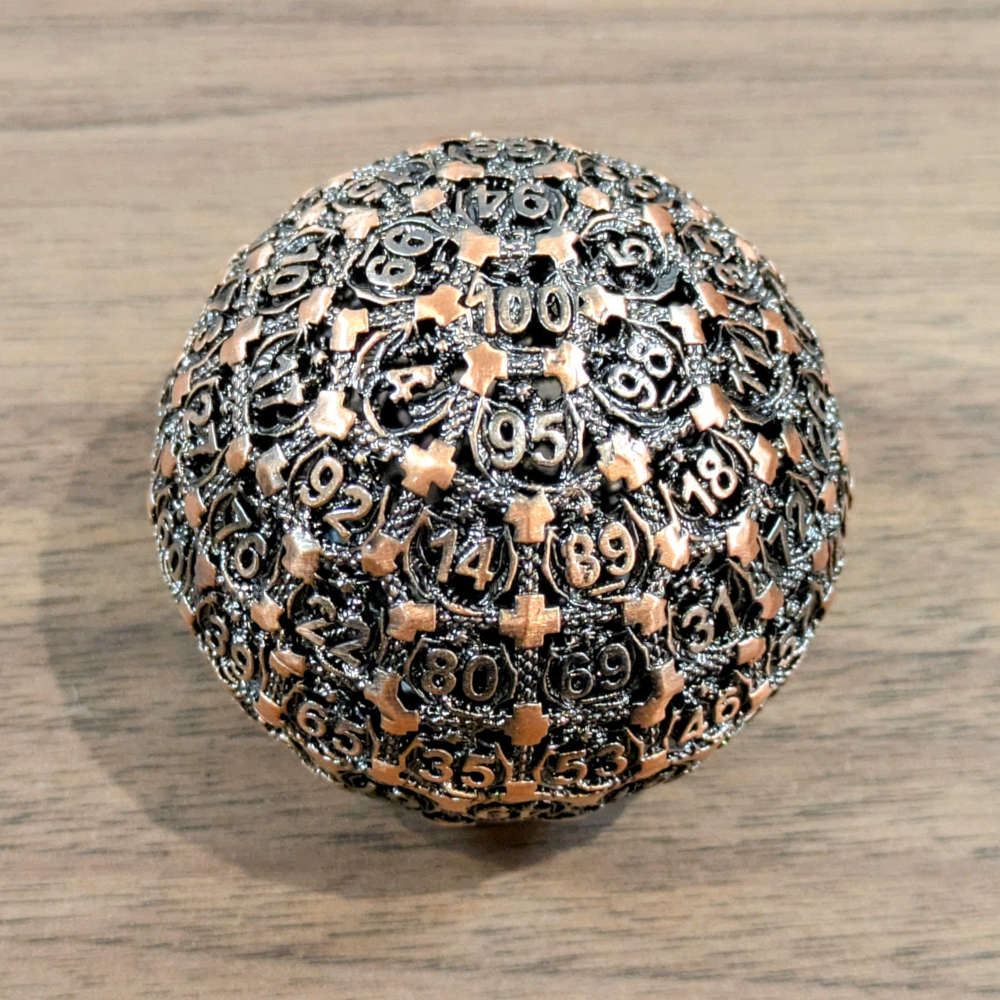 D100 Metal Dragon Dice