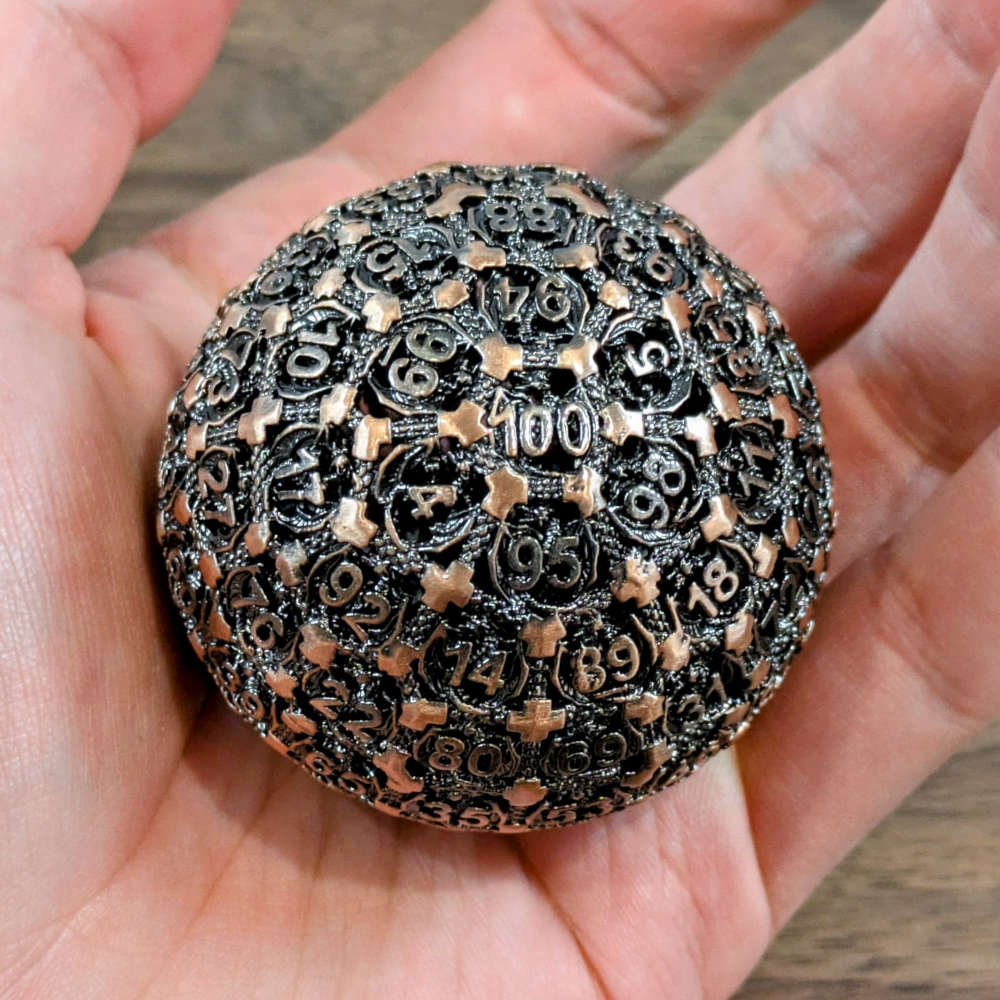 D100 Metal Dragon Dice