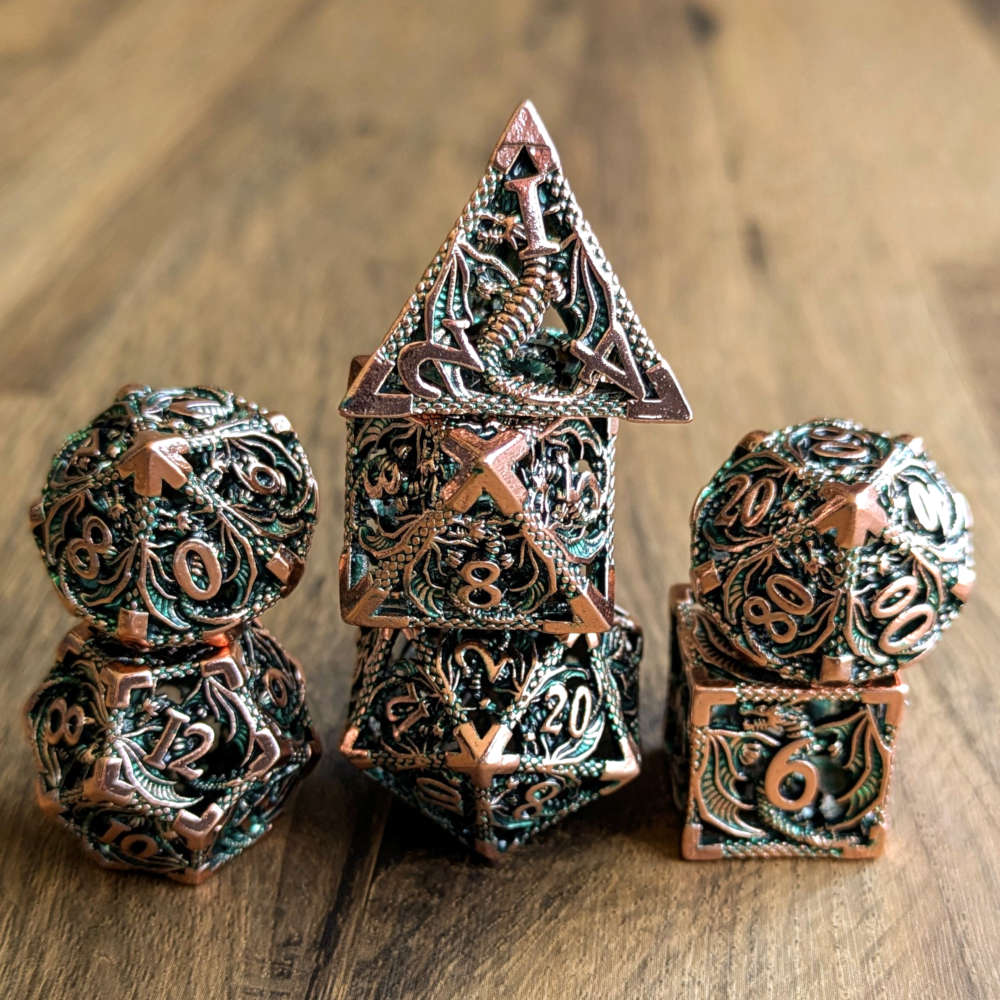 Copper Green Dragon Hollow Dice