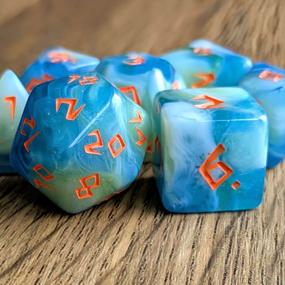 Coral Crest Dice Set