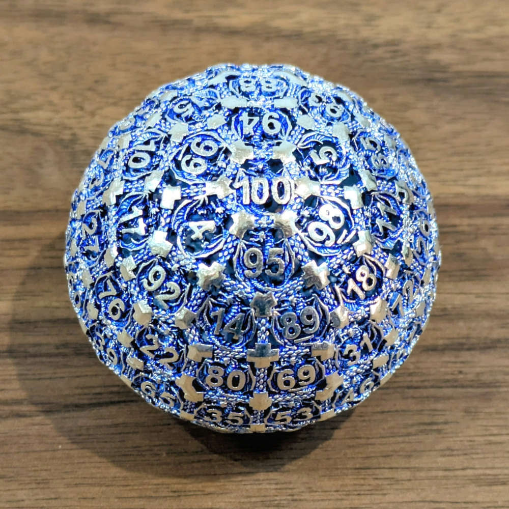 D100 Metal Dragon Dice