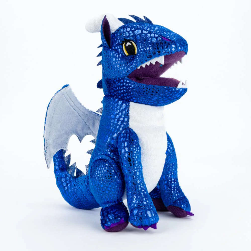 Blue FanRoll Dragon Dice Plush