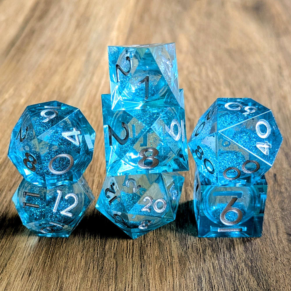 Glacial Depths Liquid Core Dice