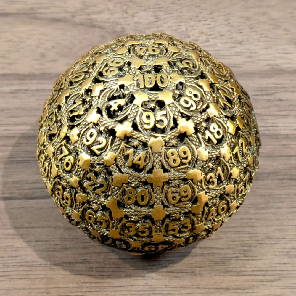 D100 Metal Dragon Dice
