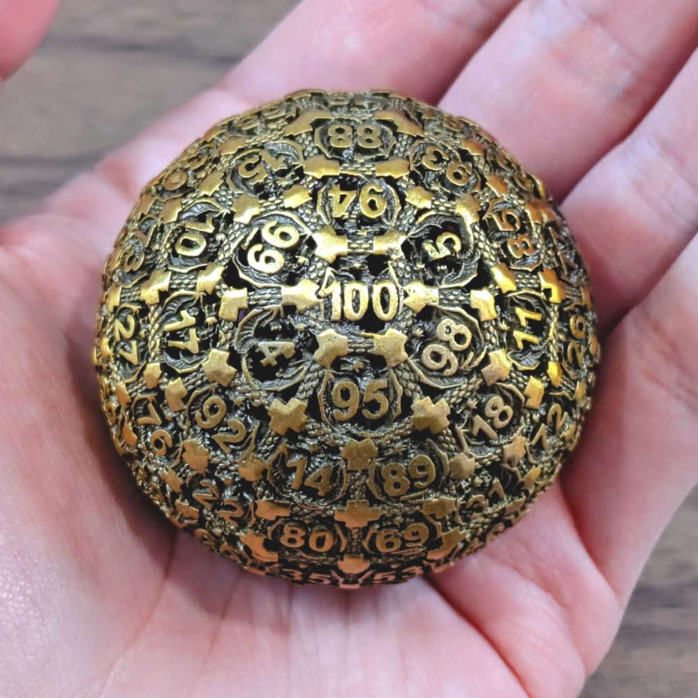 D100 Metal Dragon Dice