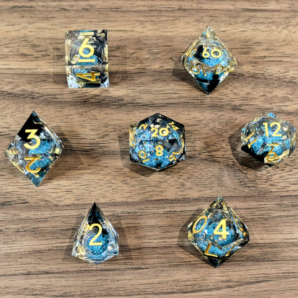 Golden Leaf Liquid Core Dice