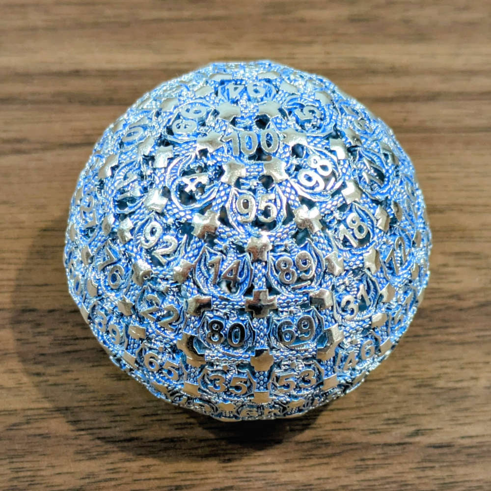 D100 Metal Dragon Dice