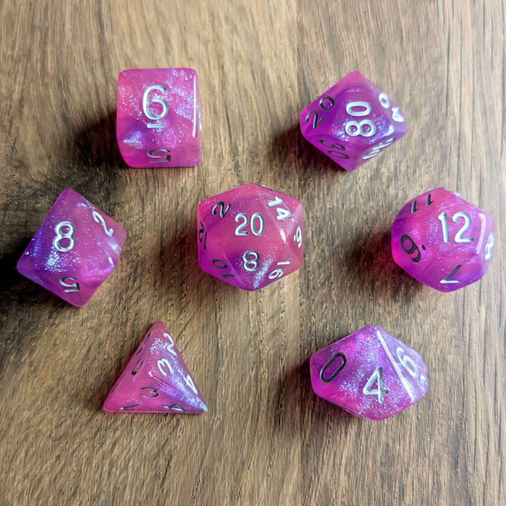 Lilac Stardust Dice Set
