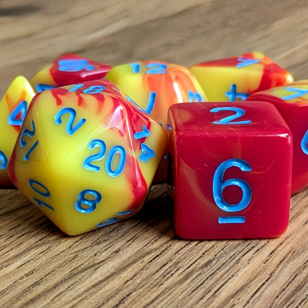 Molten Yellow Dice Set
