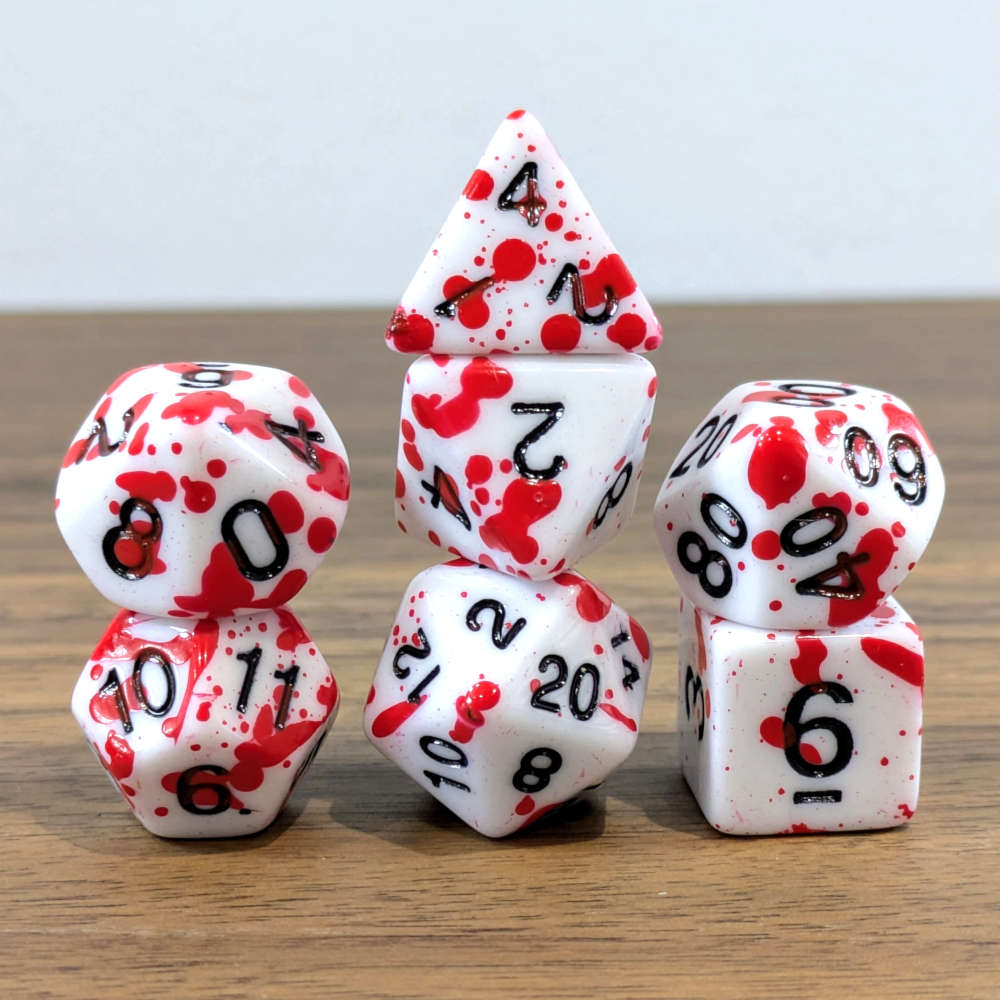 Blood Splatter Dice Set