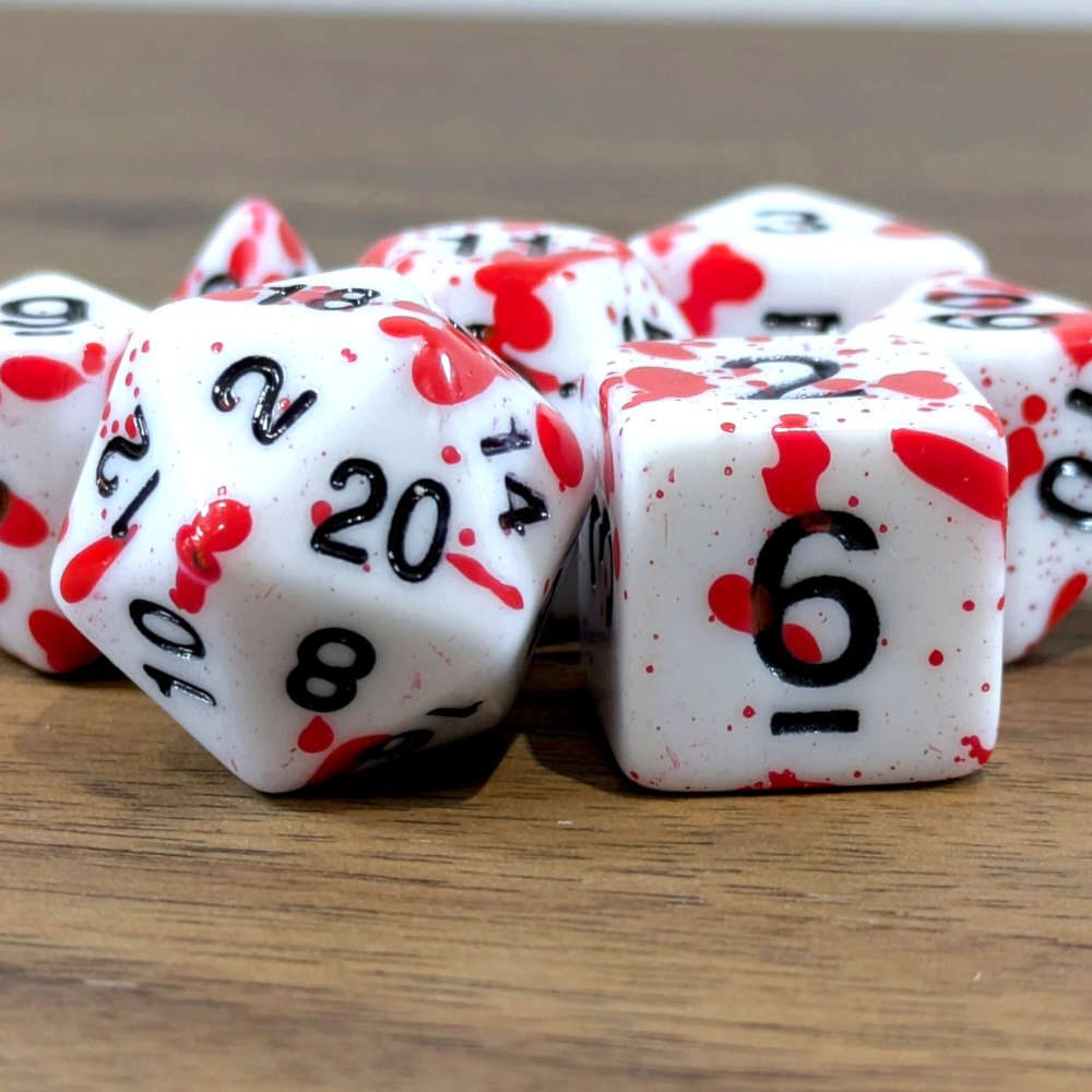 Blood Splatter Dice Set