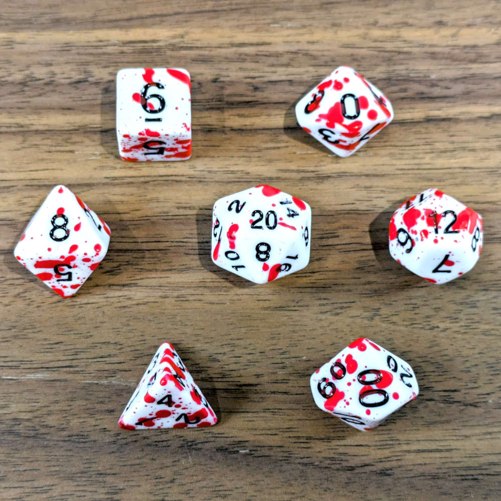 Blood Splatter Dice Set