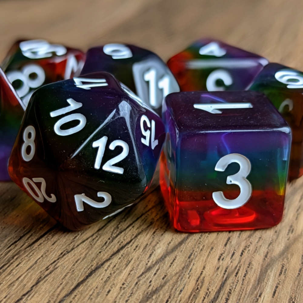 Rainbow Mirage Dice Set