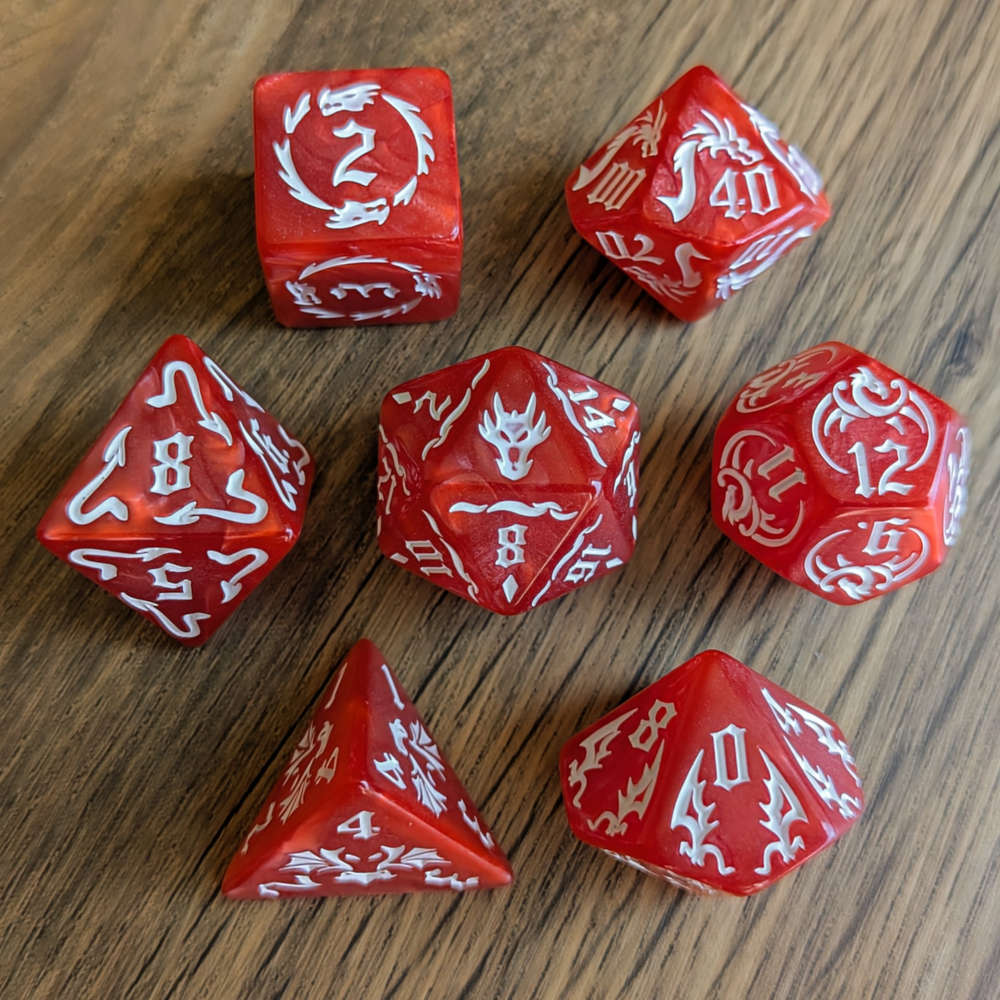Red Dragonmark Dice Set