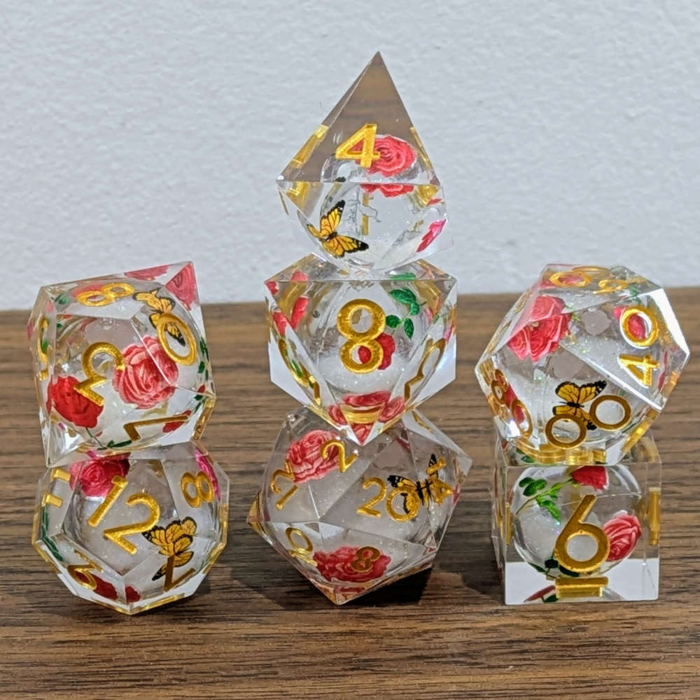 Rose Garden Liquid Core Dice