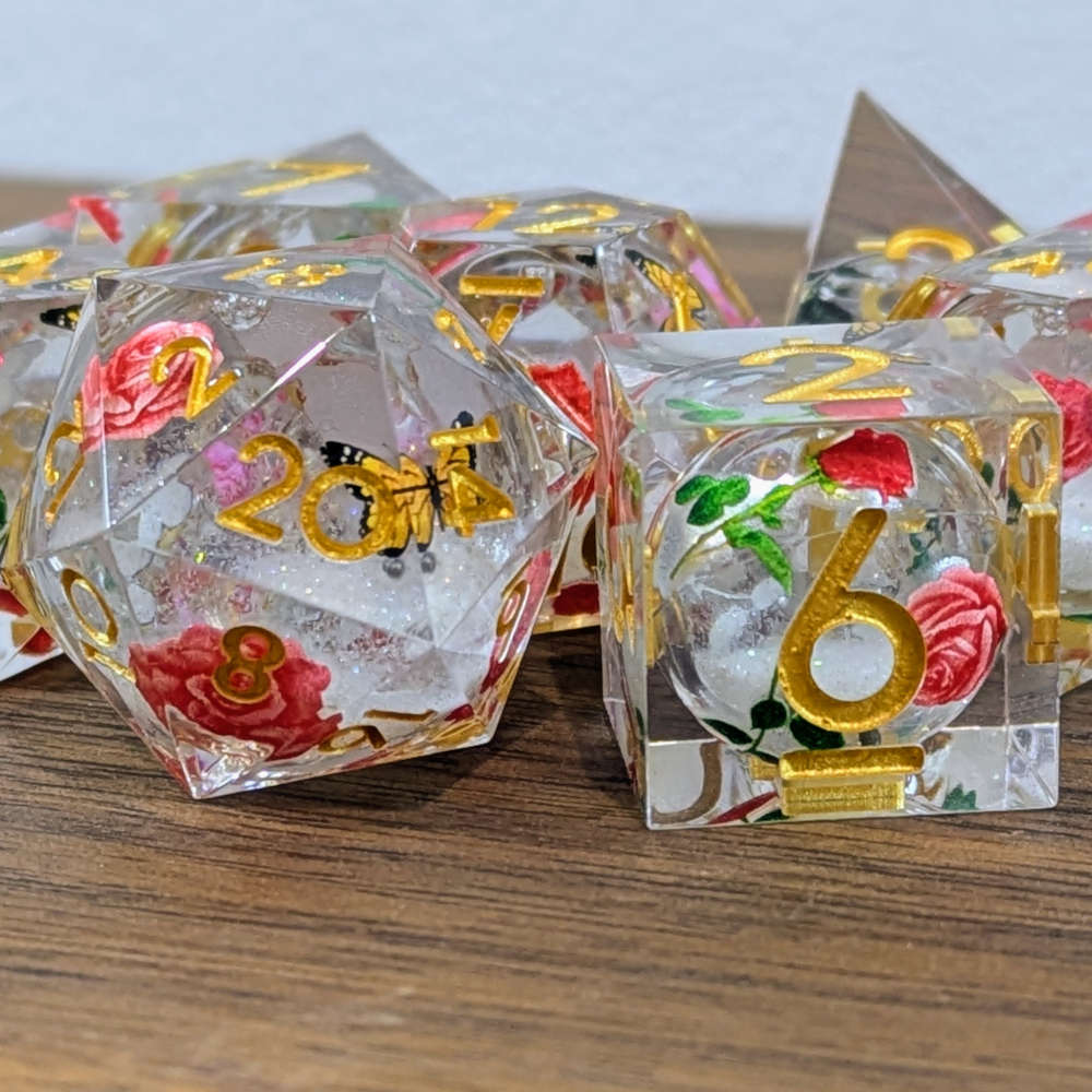 Rose Garden Liquid Core Dice