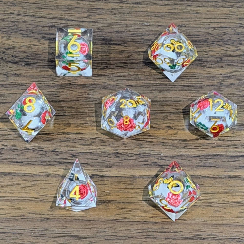 Rose Garden Liquid Core Dice