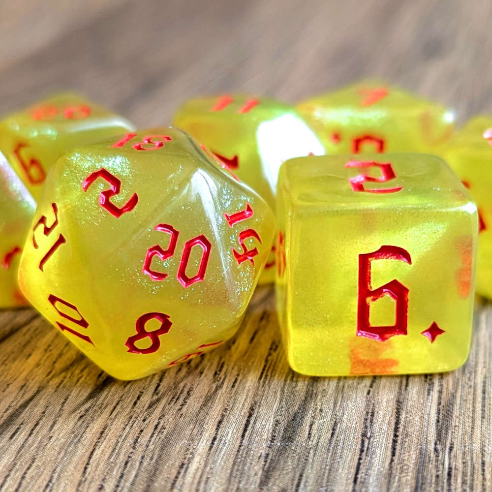 Sinister Sunburst Dice Set