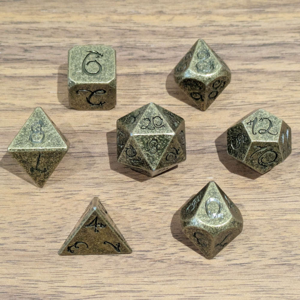 Weathered Brass Wyrmling Dice