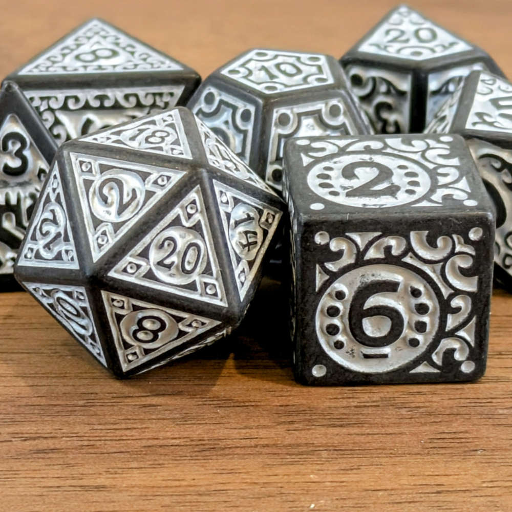 White Dwarven Runes Dice Set