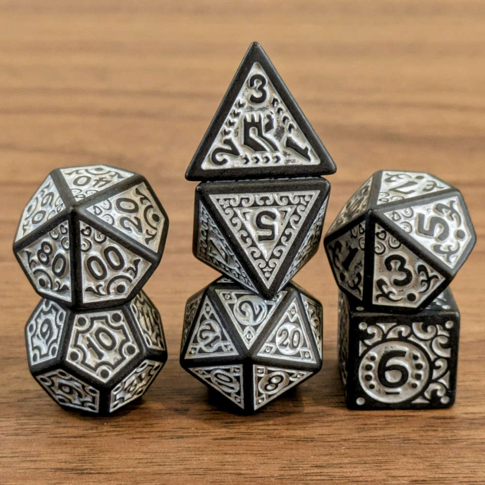 White Dwarven Runes Dice Set