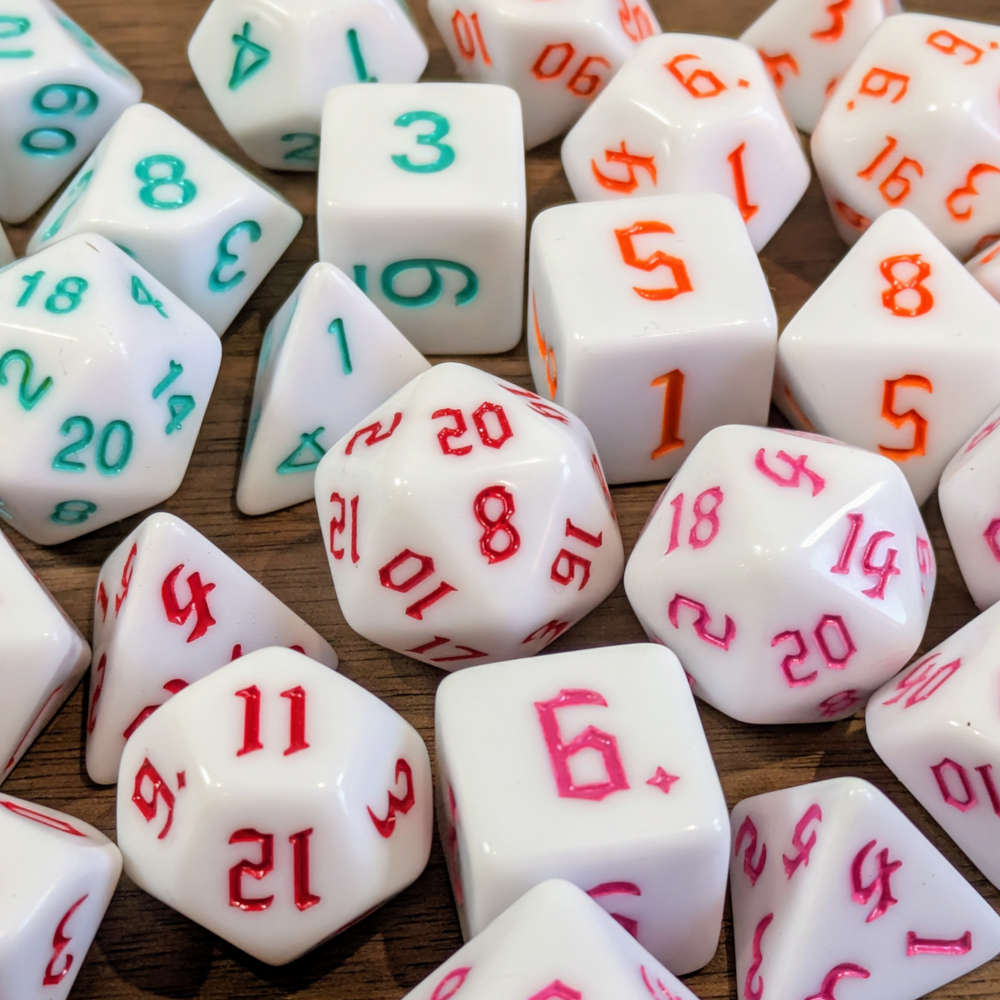 White Moon Dice Sets
