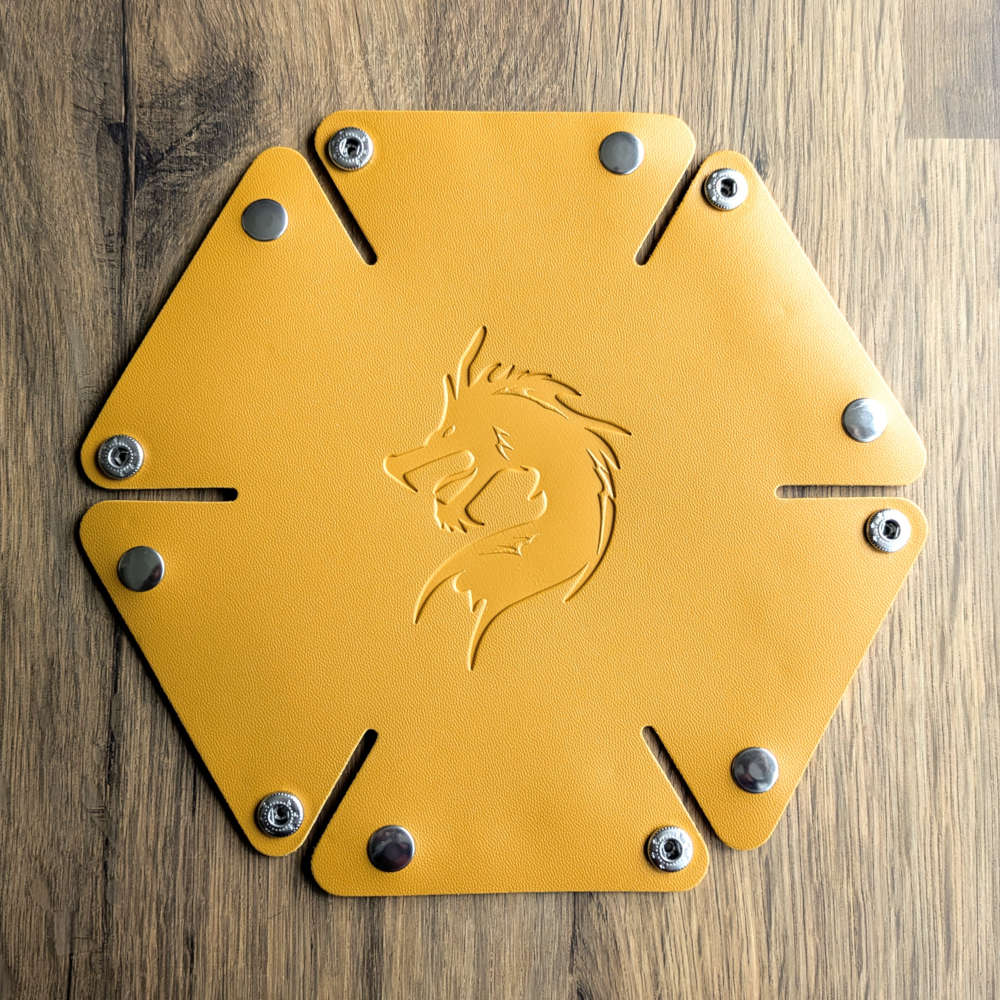 Yellow Mini Hexagon Dice Tray
