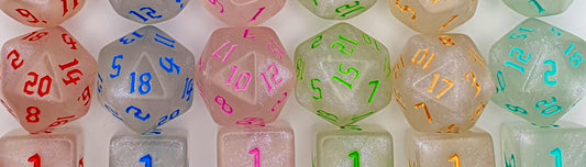 Collection of D&D dice sets