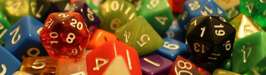 Different colours of dice