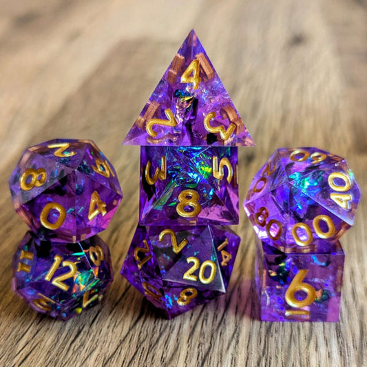 Amethyst Obscura Sharp Edge Dice
