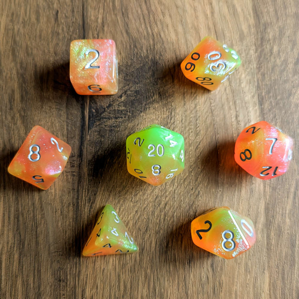 Apricot Stardust Dice Set