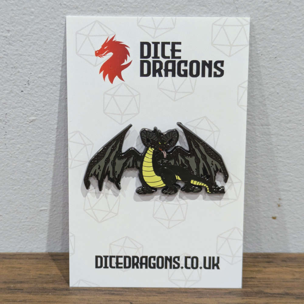 Black Chromatic Dragon Pin