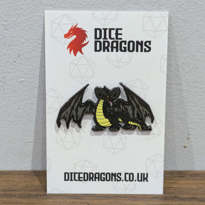 Black Chromatic Dragon Pin