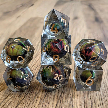 Black Dragon Eye Rolling Dice Set