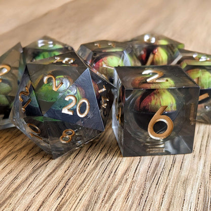 Black Dragon Eye Rolling Dice Set