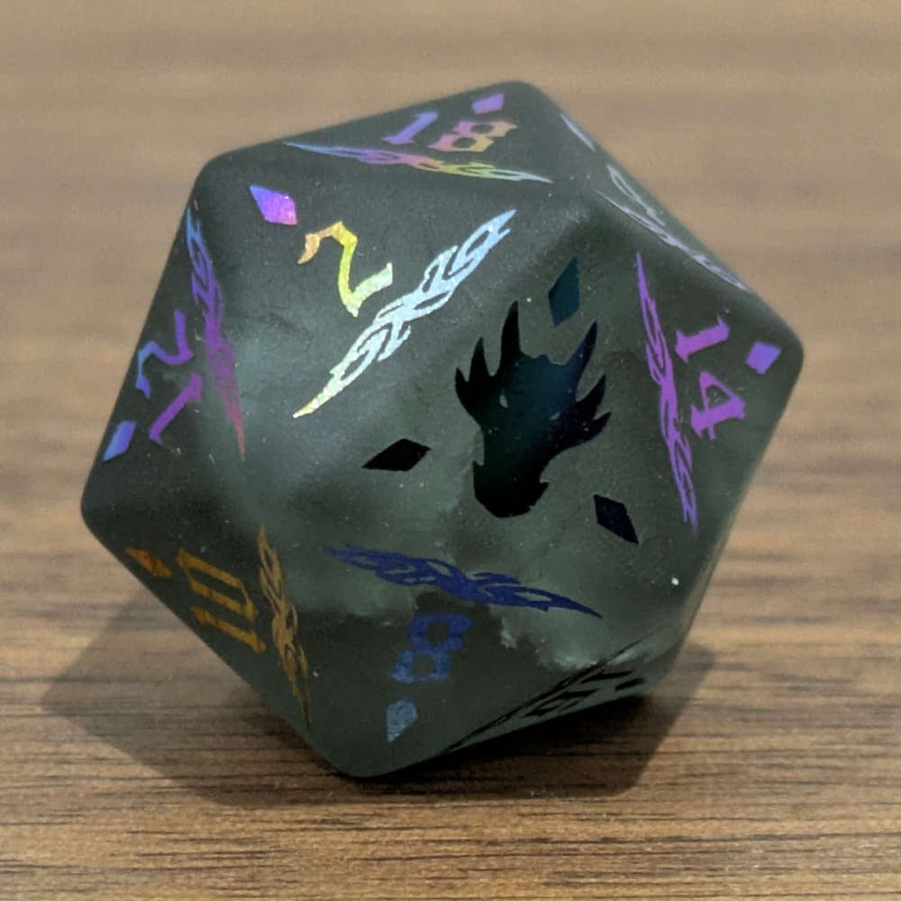 Black Glass Dragon Dice