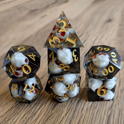 Black Skull Horror Sharp Edge Dice