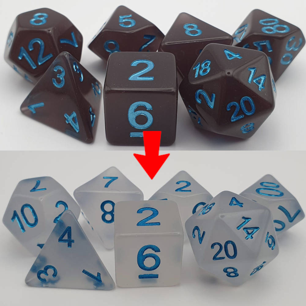 Black to White Heat Sensitive Dice