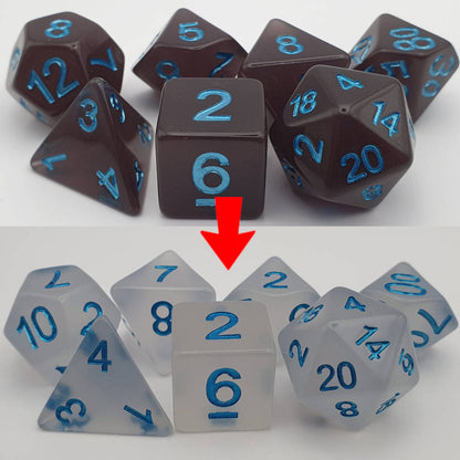 Black to White Heat Sensitive Dice