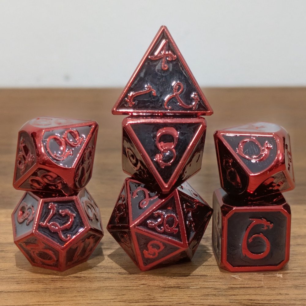 Blood Red Wyrmling Dice
