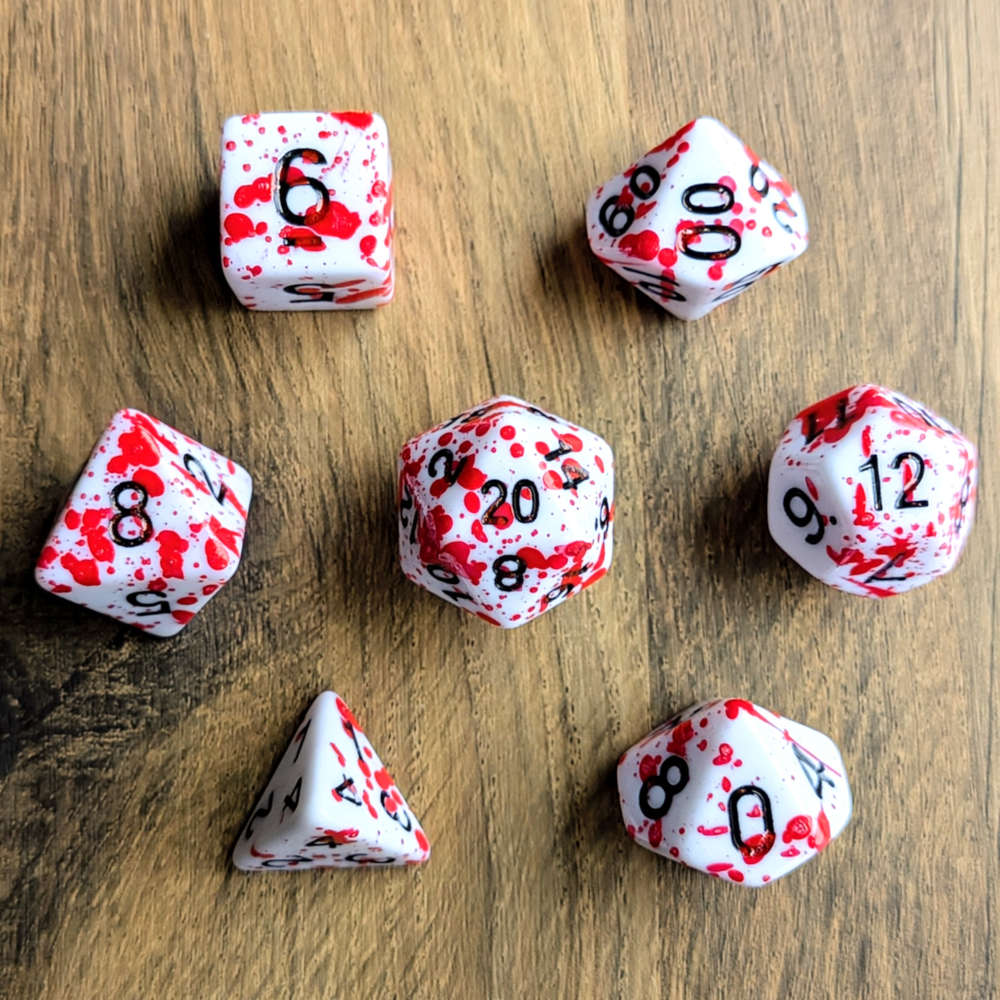 Blood Splatter Dice Set