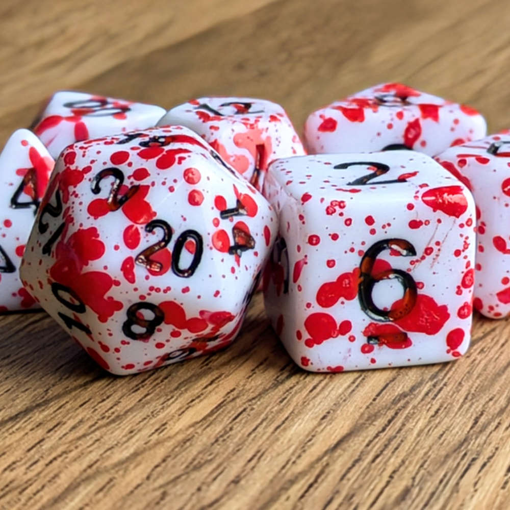 Blood Splatter Dice Set