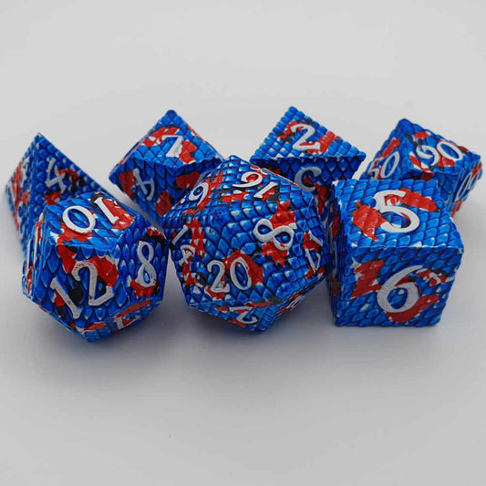 Blood water dragonscale dice set