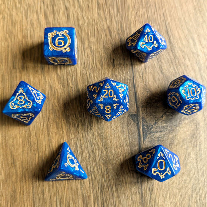 Blue Ascendant Dragon Dice Set